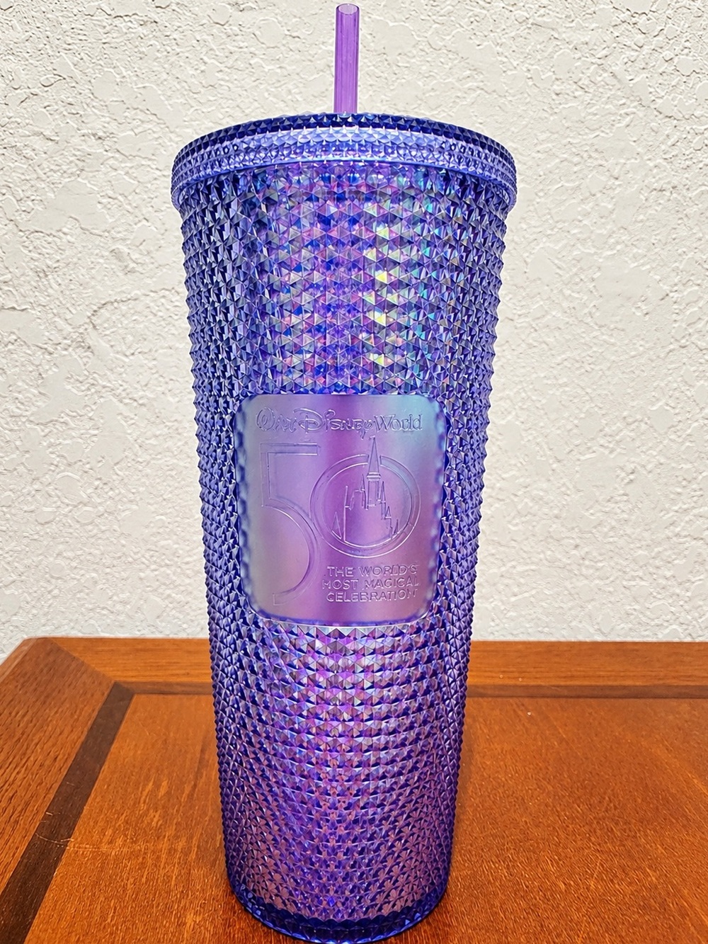 Starbucks Walt Disney World 50th Anniversary Purple Studded Tumbler 24oz Cup